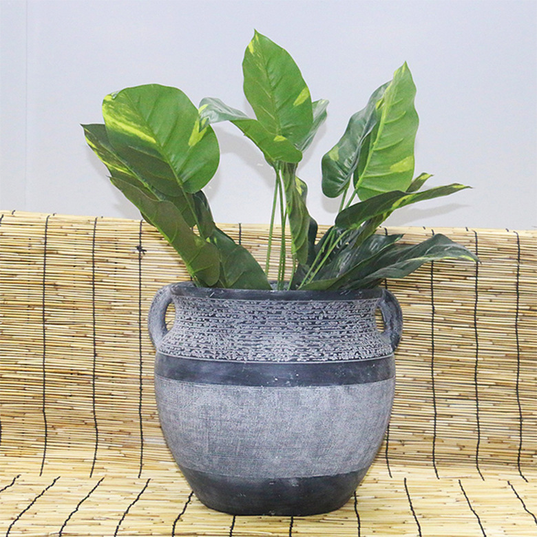 Magnesium Oxide Flower Pot Cement Pot with Double Handles, Large Floor-Standing Flower Vase, Creative Green Plant Nordic Flower Pure Handmade Bonsai Magnesium Oxide Flower Pot Cement Pot with Double Handles, Large Floor-Standing Flower Vase, Creative Green Plant Nordic Flower Pure Handmade Bonsai