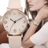 Fashionable belt for leisure, quartz women's watch, Korean style, simple and elegant design