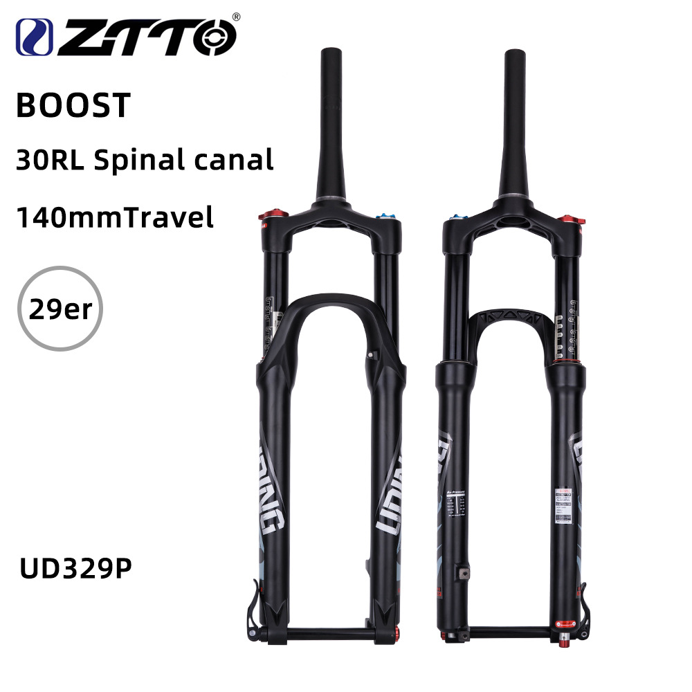 Bicicleta de montaña tenedor delantero 29 pulgadas cono tubo hombro control barril eje carrera 140 aleación de magnesio Tenedor de aire con cerradura tenedor delantero