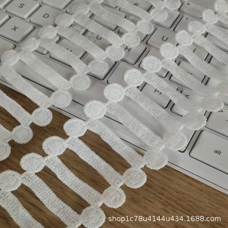 4cm镂空梯形花边 蒙古族织带 水溶梯形花边 梯形蕾丝镂空花边