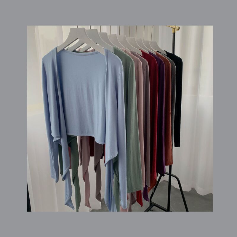 New Long-sleeved 40 Modal Strap Slim-fit V-neck Cardigan