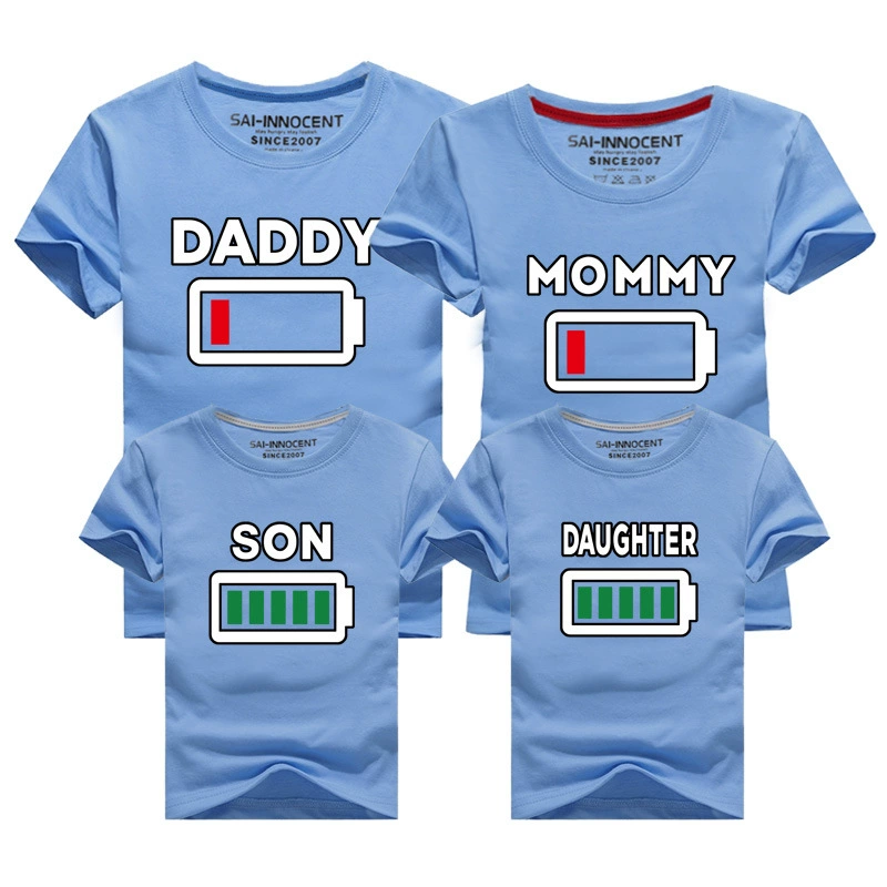 Summer clothing, cotton T-shirt for beloved, combed cotton, family style, wholesale