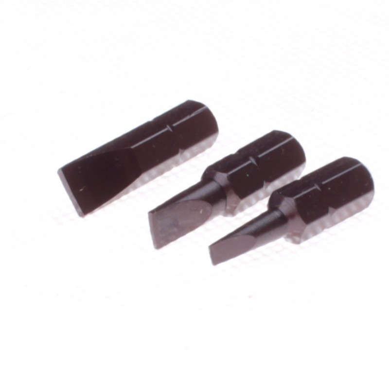 S2合金钢一字电动批头 25mm长风批头 超短平口一字螺丝刀起子头