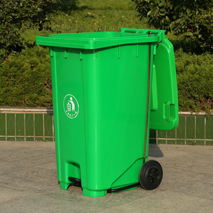 Sanitation trash can outdoor large thickened property community trash can with lid 240L pedal sorting trash can