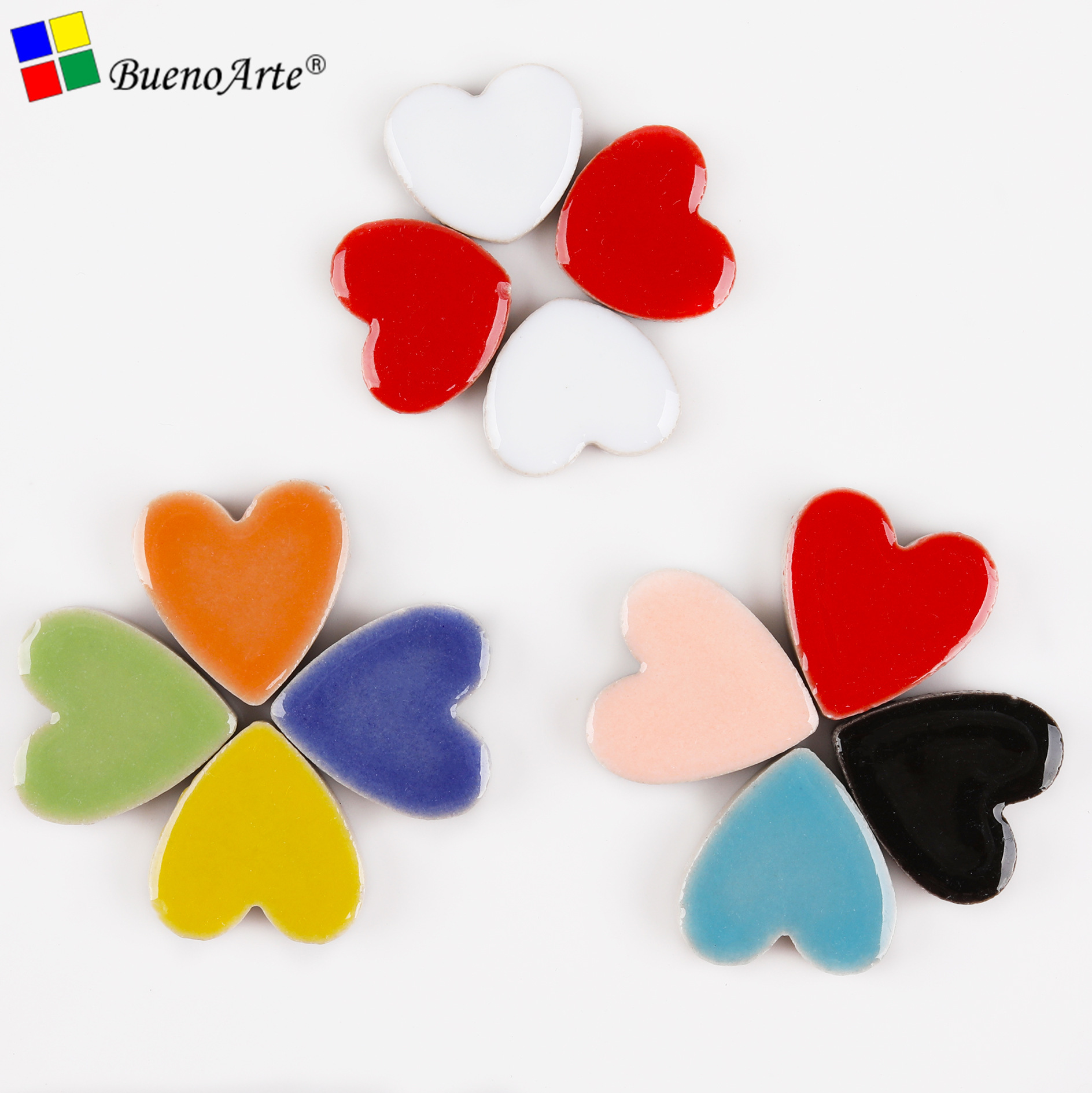 Fresh mosaic heart shaped
