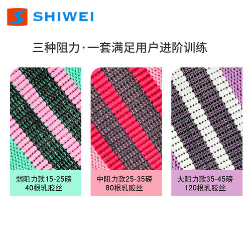 Shiwei cross-border hot style clip-color squat cotton resistance band to prevent falling off yoga hip resistance band ring elastic band