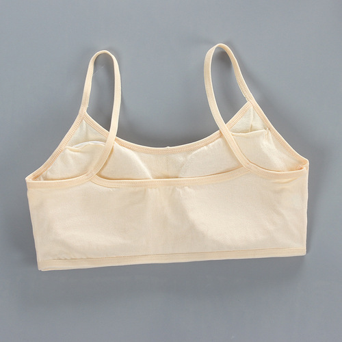 Girls' bra straps, pure cotton, thin strap vests for primary school students in the developmental stage, children's vests without steel rings and inserts