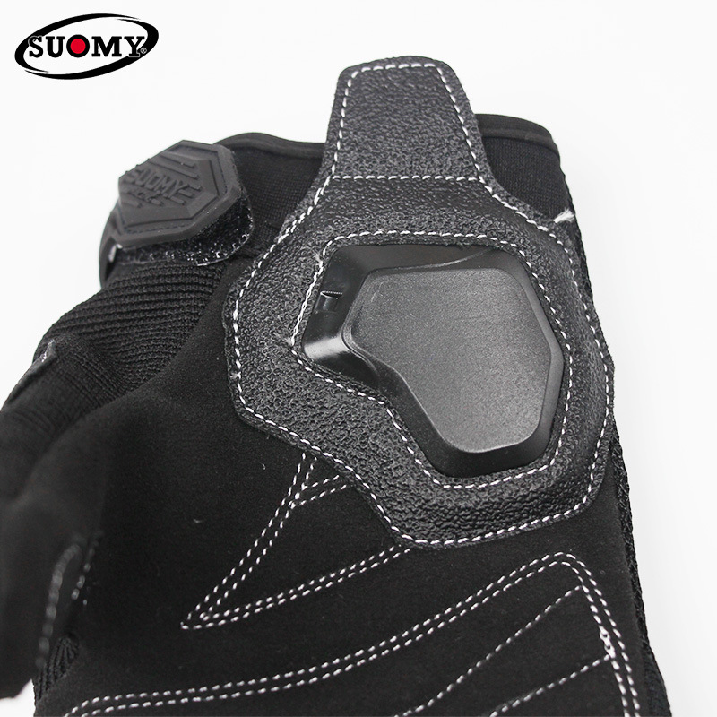 Guantes de motocicleta de verano de malla delgada transpirable cuatro estaciones de motocicleta jinete anticorrupción de carreras de cross-country hombre dedos completos