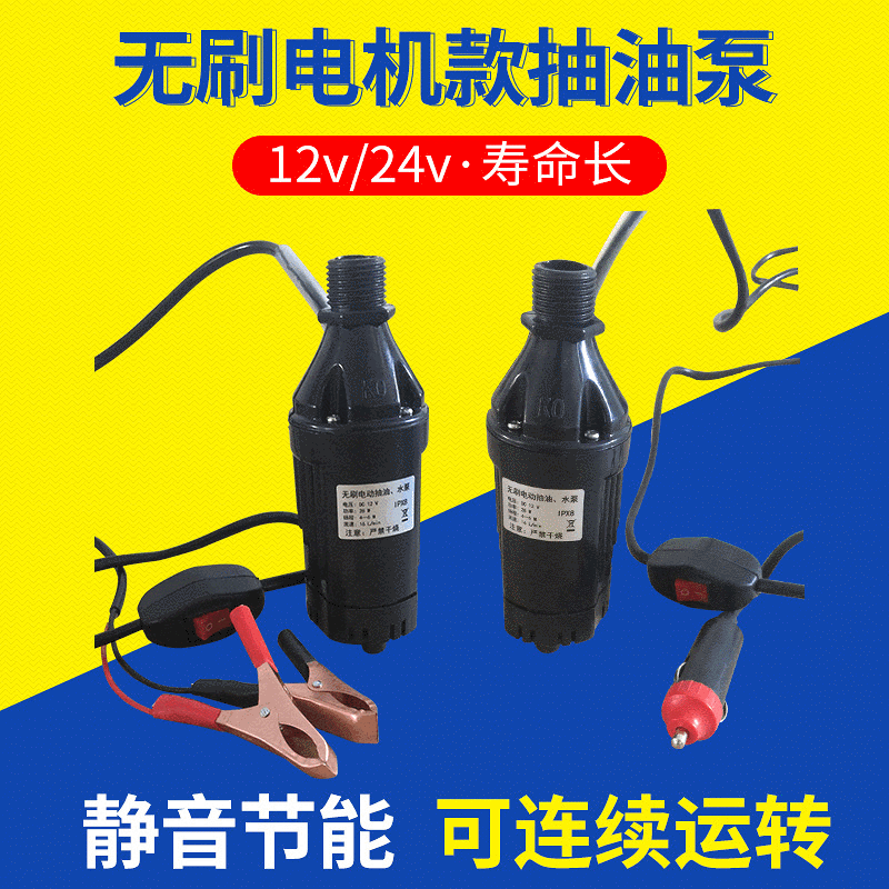 电动抽油泵柴油泵12V直流小潜水泵 24V输油泵小油泵抽水机油泵