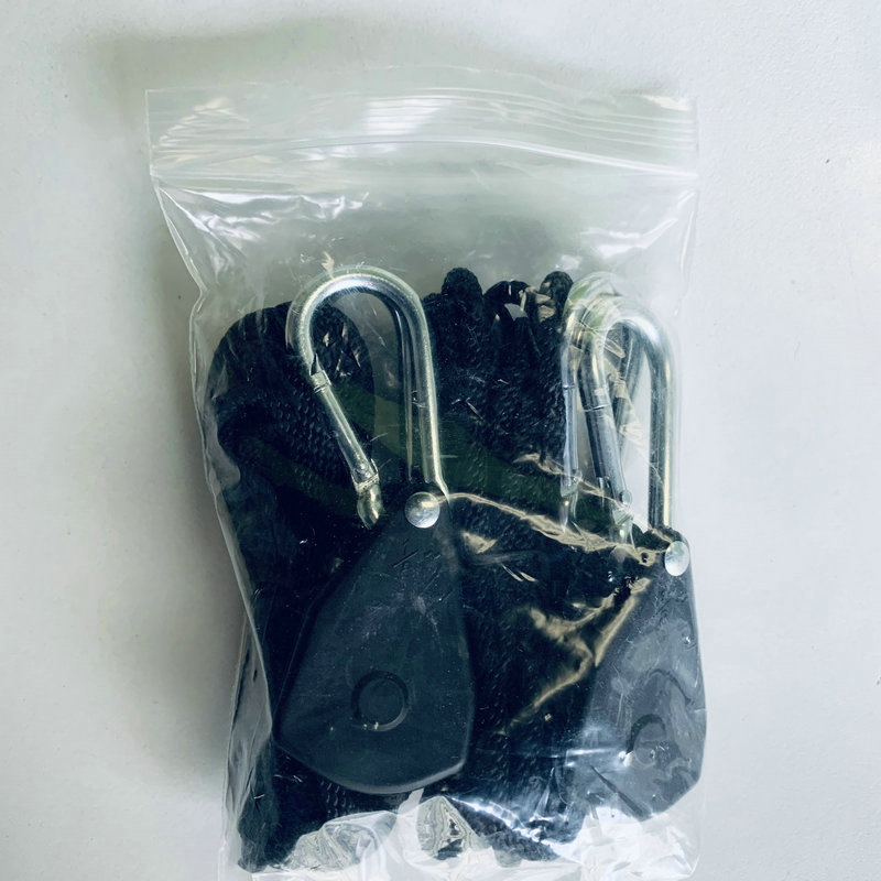 1/8 suministros al aire libre lámpara cuerda de elevación cordón cuerda de tracción polea hebilla regulador lámpara LED dosel cuerda de viento cuerda colgante