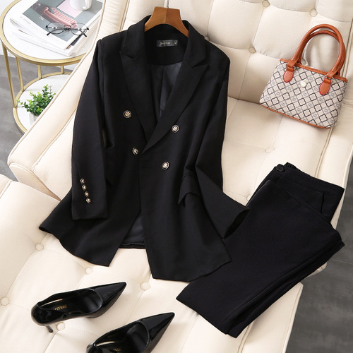 XZ002 bell-bottomed pants suit-suit jacket plus size fat mm age-reducing two-piece professional wear bell-bottomed pants suit