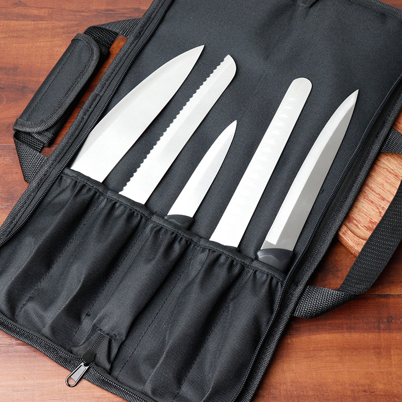 Wesleco chef cuchillo bolsa portátil al aire libre cuchillo bolsa transfronteriza térmica de la minería picnic que acampa cuchillo rebanador bolsa
