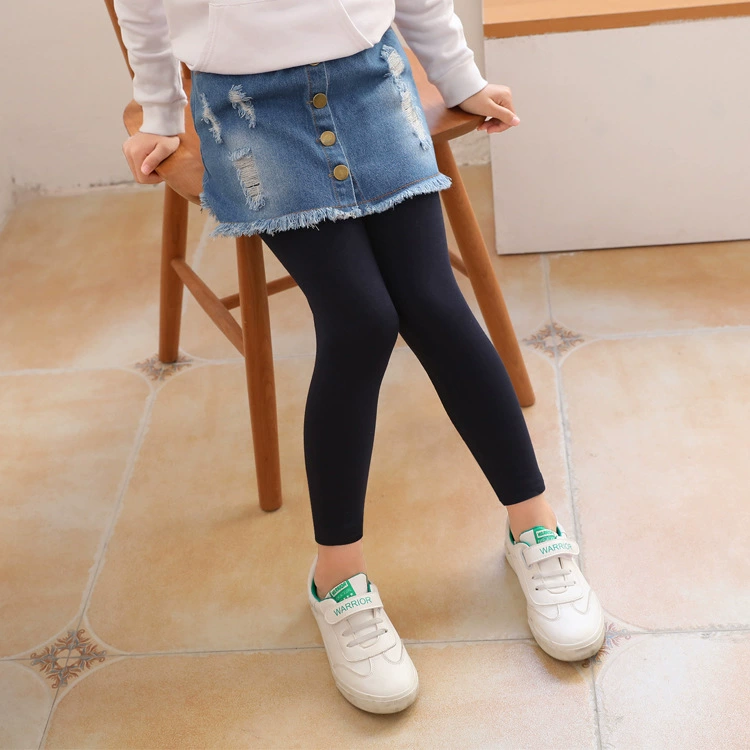 Autumn leggings, denim set, children's skirt, trousers, 2023, for teenagers, slim fit