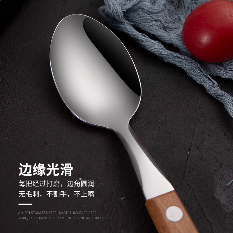 Cubiertos creativos de acero inoxidable 304, mango de palisandro, vajilla para hotel, juego de regalo, cuchillo y tenedor para bistec