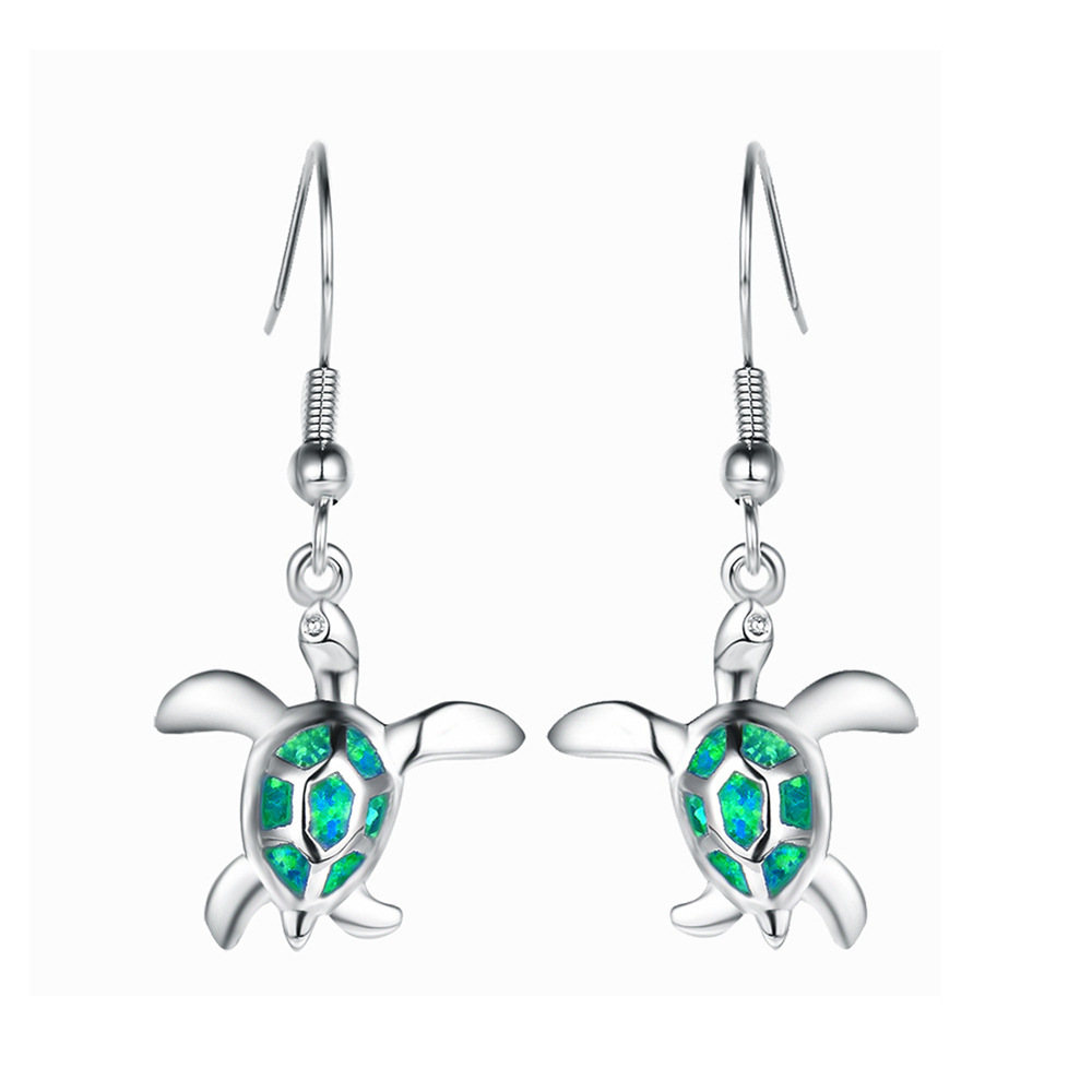 Baosheng wish best selling cross-border fashion jewelry European and American women Auber earrings creative turtle 5 color earrings in stock