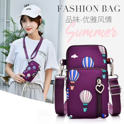Wholesale  New Women's Crossbody Small Bag Mini Fashion Vertical Single Shoulder Cloth Bag Coin Purse Phone Bag