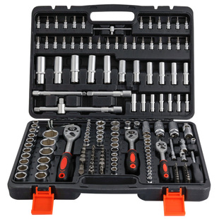 172-Piece Socket ratchet wrench set household repair tool combination