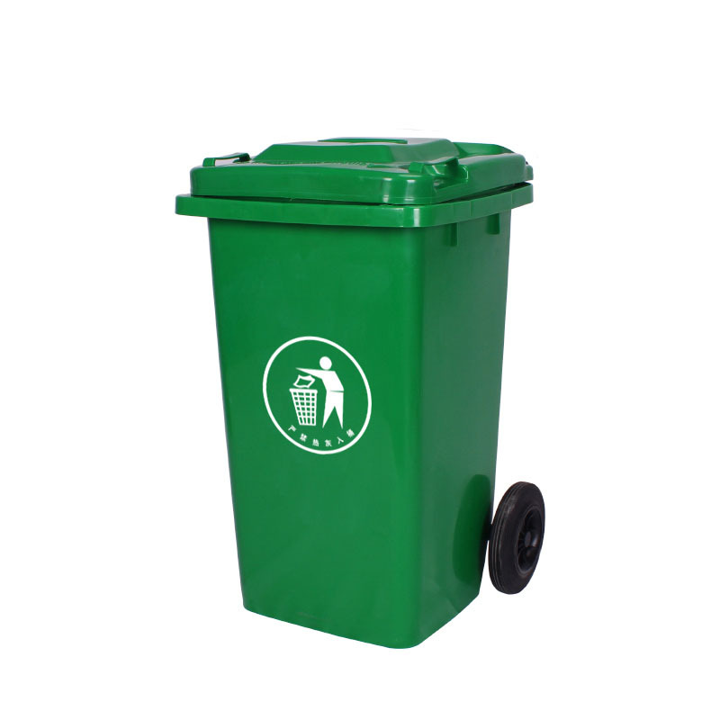 Cubos de basura de plástico para exterior de 120L/240L, con pedal y ruedas, para gestión de residuos o propiedades, fabricante