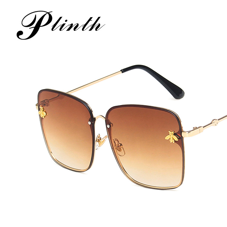 Bee Sunglasses Square Borderless 2020 New Trendy All-match Sunglasses European and American Retro Fashion Sunglasses