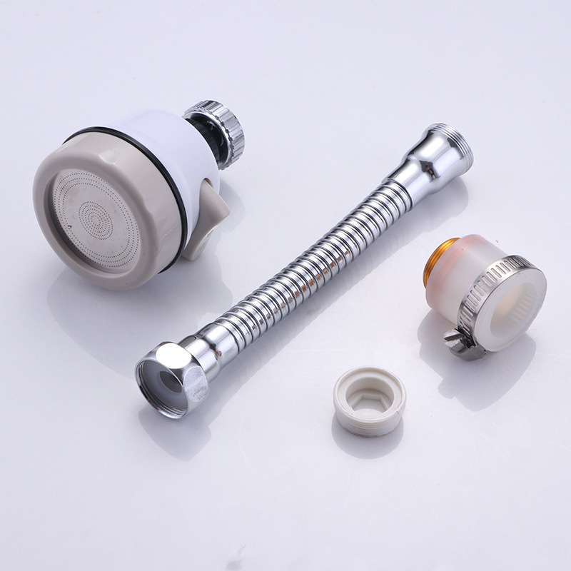 Shower Nozzle Three-Speed Booster Faucet Anti-Splash Universal 360-Degree Bubbler Kitchen Water-Saving Extender Faucet