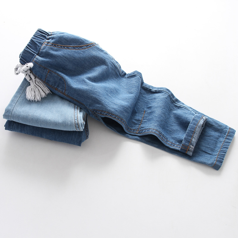 XUANMU Kids Boys Jeans Fashion Brand Design Cotton Children Denim Trousers Pants For Boy Casual Pants X030A_viptrois.com