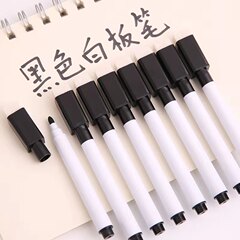 100 whiteboard pens with erasable, eco-friendly black core, office and teaching whiteboard pens with brushes