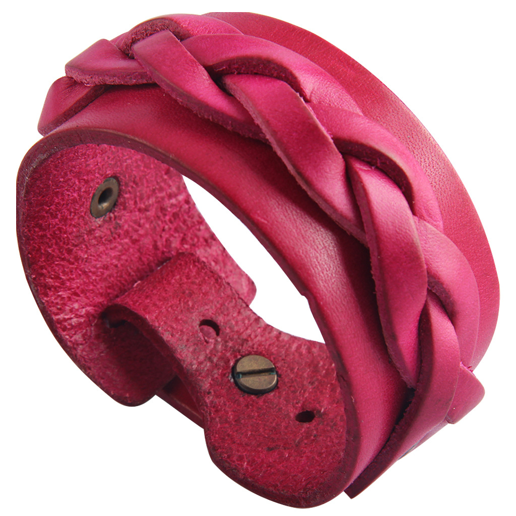 Double -layer woven rose red