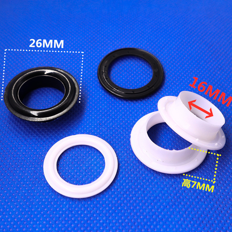 透明塑胶鸡眼内径16MM气眼扣 纺织塑料鸡眼扣 胶袋气眼箱包穿绳扣