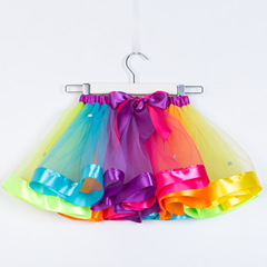 歐美2024新款網紗女童公主裙 舞蹈表演兒童半身裙 蓬蓬裙 tutu裙
