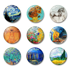 梵高名畫系列水晶玻璃冰箱貼磁性貼片創意家居裝飾白板貼小禮物