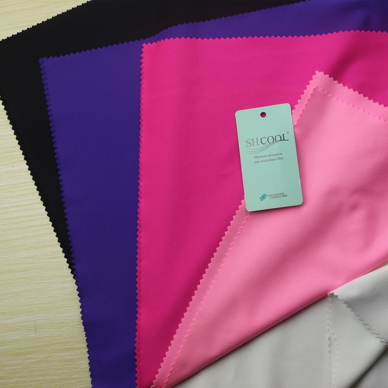 运动泳装面料SHCOOL涤氨纶荧光氨纶弹力吸湿排汗透气速干单面汗布