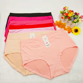 高腰大码女士内裤工厂一手货女士大码内裤多款式印花蕾丝边三角裤