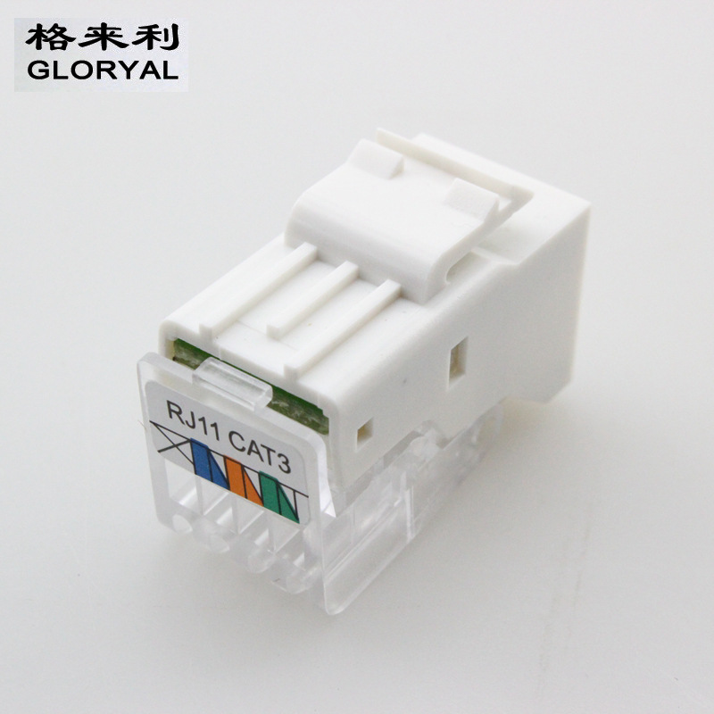 4芯信息模块 免打电话模块 CAT3电话模块 RJ11免打模块