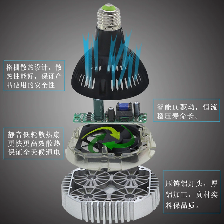 LED lights railed, bulb, megaphone, 30W, 35W