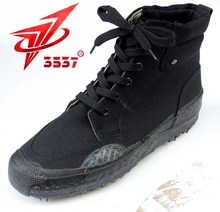 正品3537男解放鞋黑色高帮作训鞋透气帆布鞋耐磨胶鞋练夏