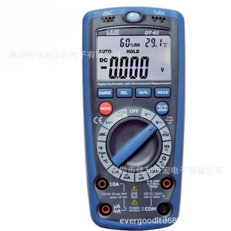 CEM华盛昌DT-61六合一环境数字测电压电流电阻占空比
