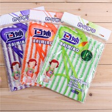 百妙洗碗巾韩式竹子炫彩条纹洗碗布刷碗巾百洁布不易沾油双层抹布