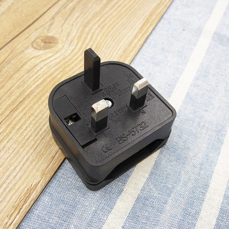 Enchufe de conversión estándar europeo a británico enchufe europeo a británico BS enchufe británico adaptador estándar europeo