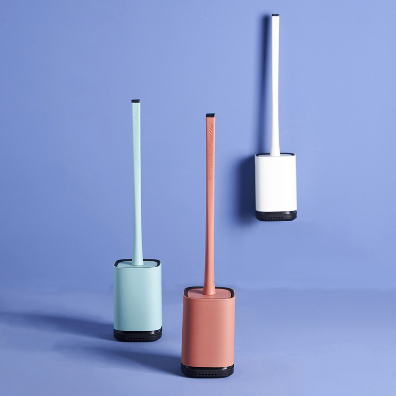 Cepillo de inodoro TPR con base, sin perforación, nuevo, para baño y hotel, al por mayor