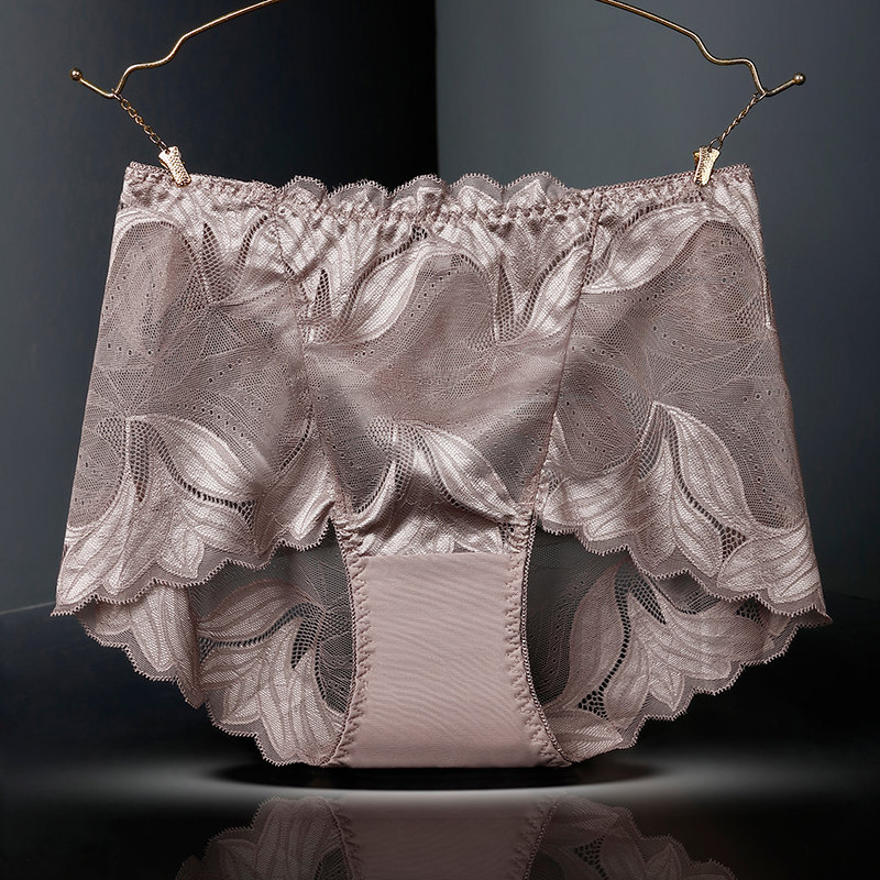 Yumei 222 sexy encaje Mediados de cintura alta ropa interior de algodón hueco de las mujeres más tamaño 200kg calzoncillos