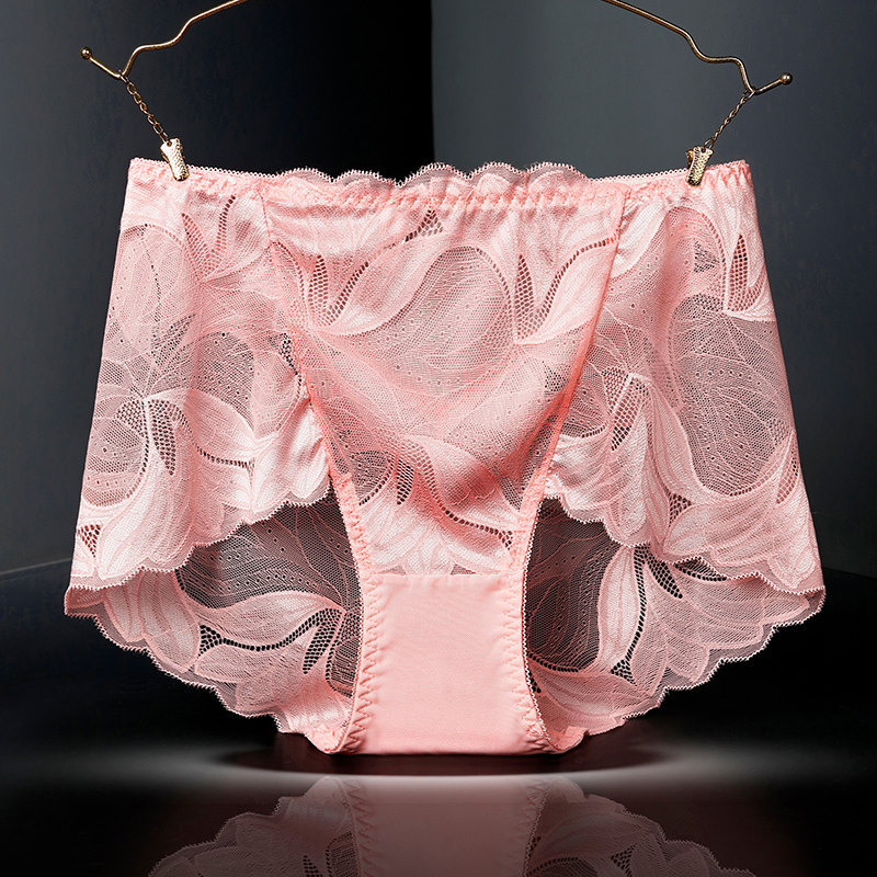 Yumei 222 sexy encaje Mediados de cintura alta ropa interior de algodón hueco de las mujeres más tamaño 200kg calzoncillos