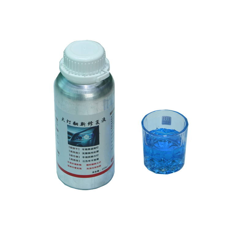 Reparación de renovación de faros de automóviles, juego de herramientas de faros, reparación de luces de automóviles, fábrica de líquido de hielo azul al por mayor