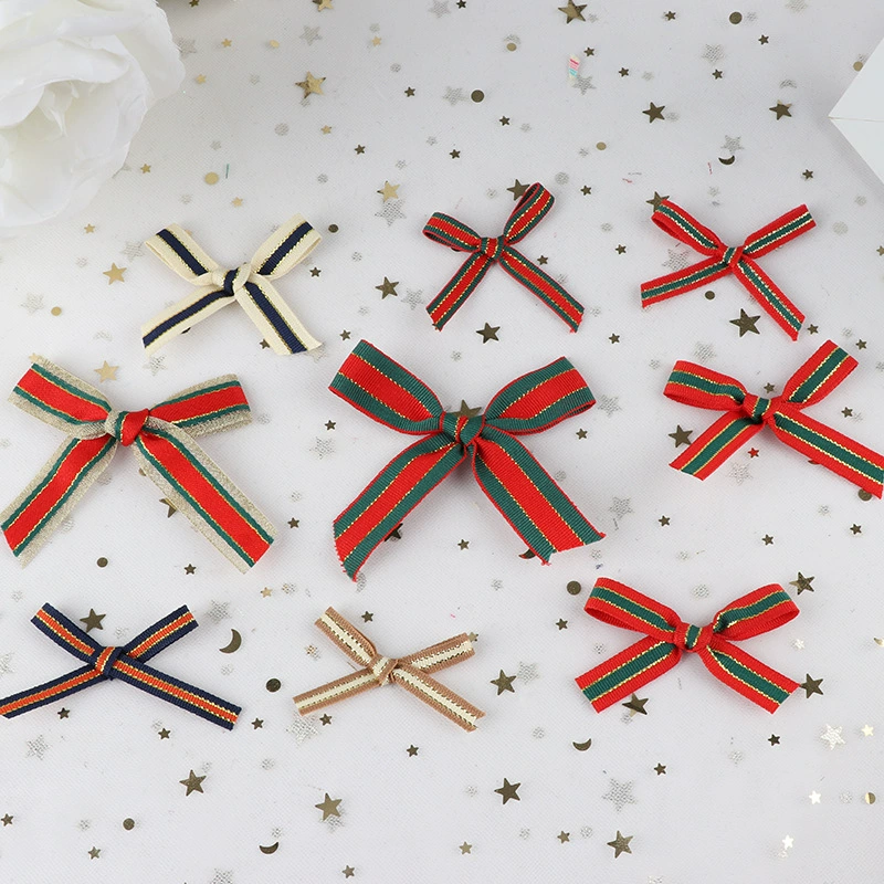 Рождественский ПОДАРОК Пояс Рождественская лента Красная и зеленая полоса лента декоративный материал DIY шпильки аксессуары