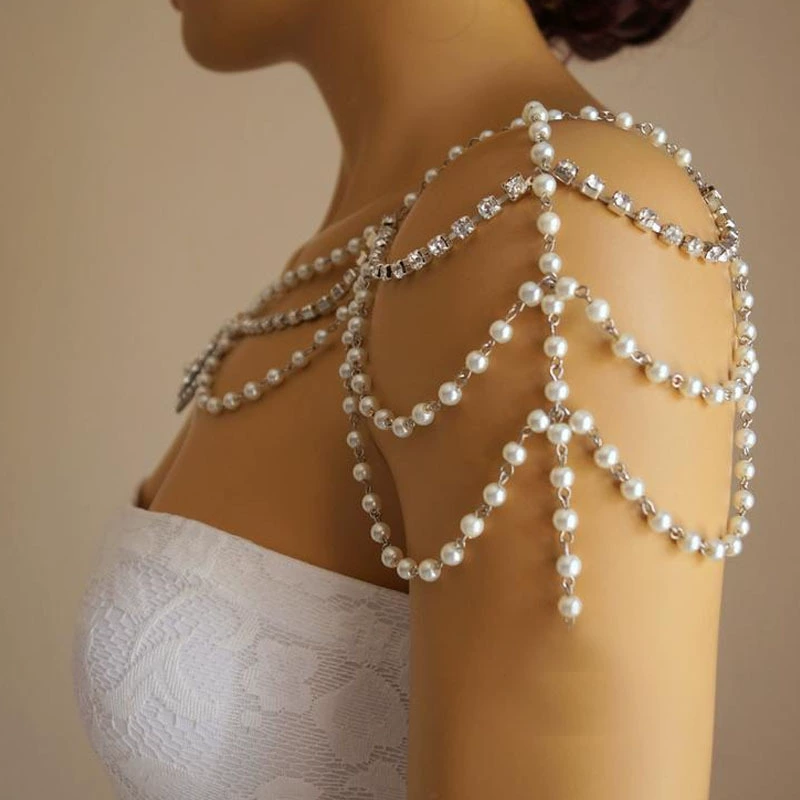 Плащ из жемчуга, ретро ожерелье, бисерная браслет handmade, платье, аксессуар, цепь для невесты, европейский стиль