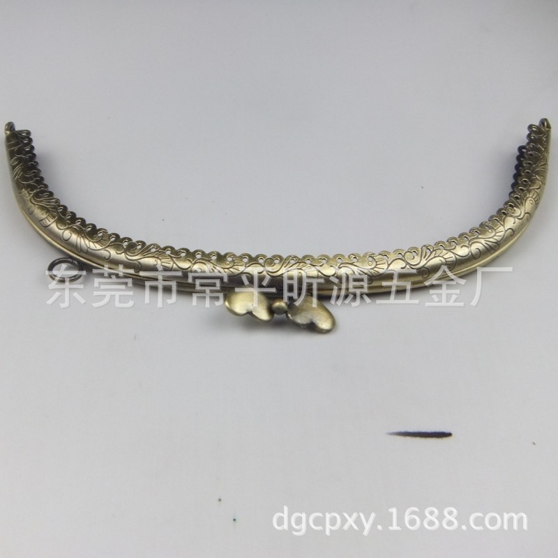 厂家出售拱形压花心形头针孔DIY口铰 半圆口金铰