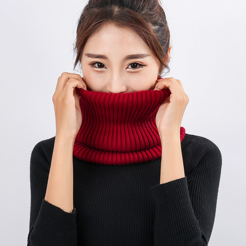 Autumn and winter cashmere neck sleeves for men and women cervical vertebra false collar thickened warm wool knitted neck protector scarf neck scarf pullover
