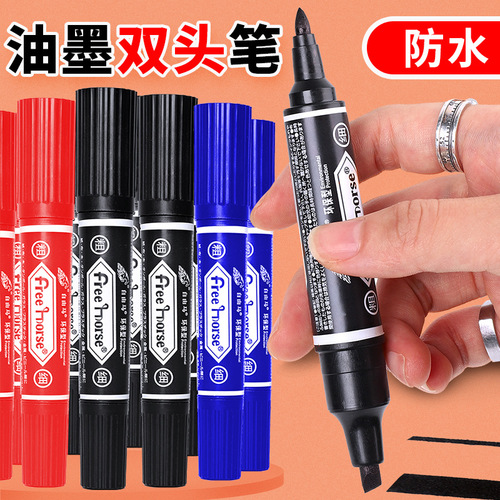 Full of 100 free horse 150 large double-head pen box head pen large-head oil-based marker pen environmentally friendly note