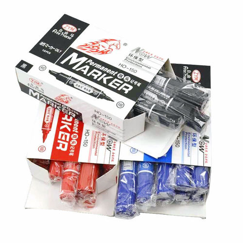 Full of 100 free horse 150 large double-head pen box head pen large-head oil-based marker pen environmentally friendly note