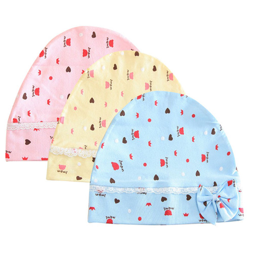 Korean-style polka dot bow anti-headwind maternity cap, postpartum cap, postpartum recovery cap, mother and baby supplies