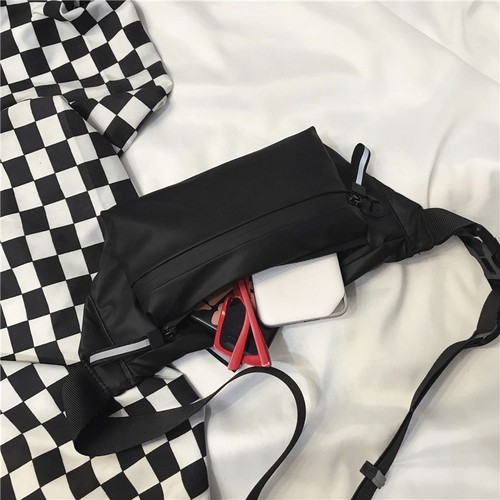 Cross-border trendy fashion men's crossbody bag, outdoor sports chest bag for men, nylon lightweight water-repellent casual waist bag